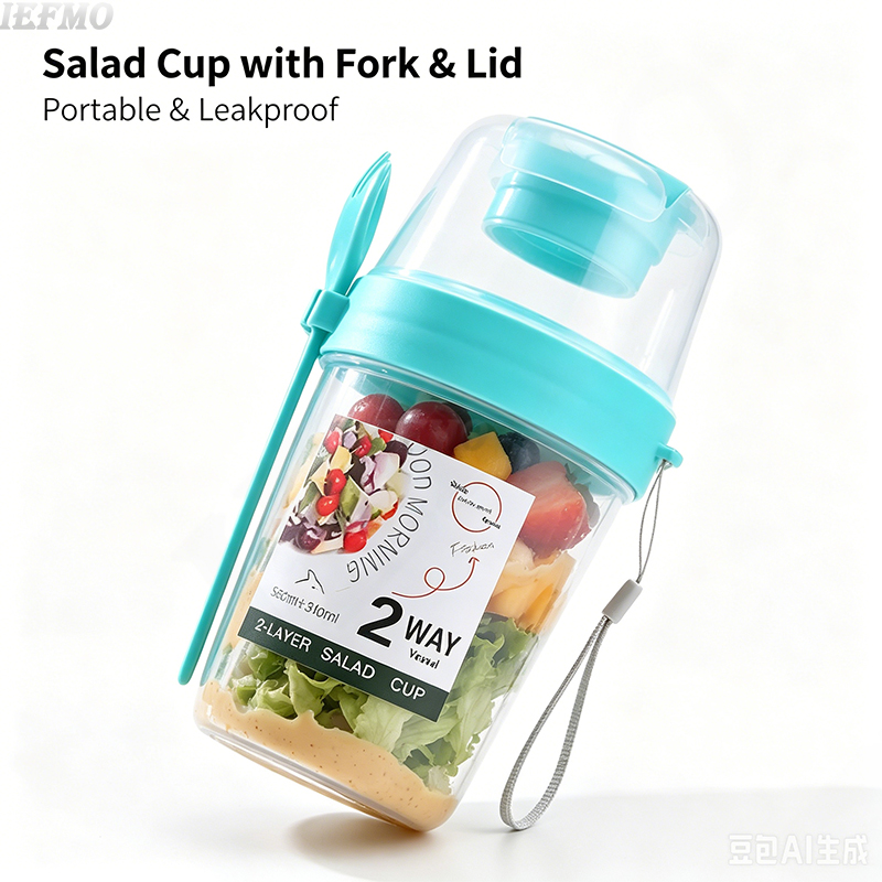 On-the-Go Salad Bowl Set with  - Meal Prep Yogurt Cups recensie en prijs
