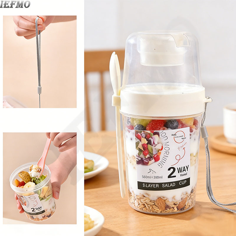 On-the-Go Salad Bowl Set with  - Meal Prep Yogurt Cups recensie en prijs