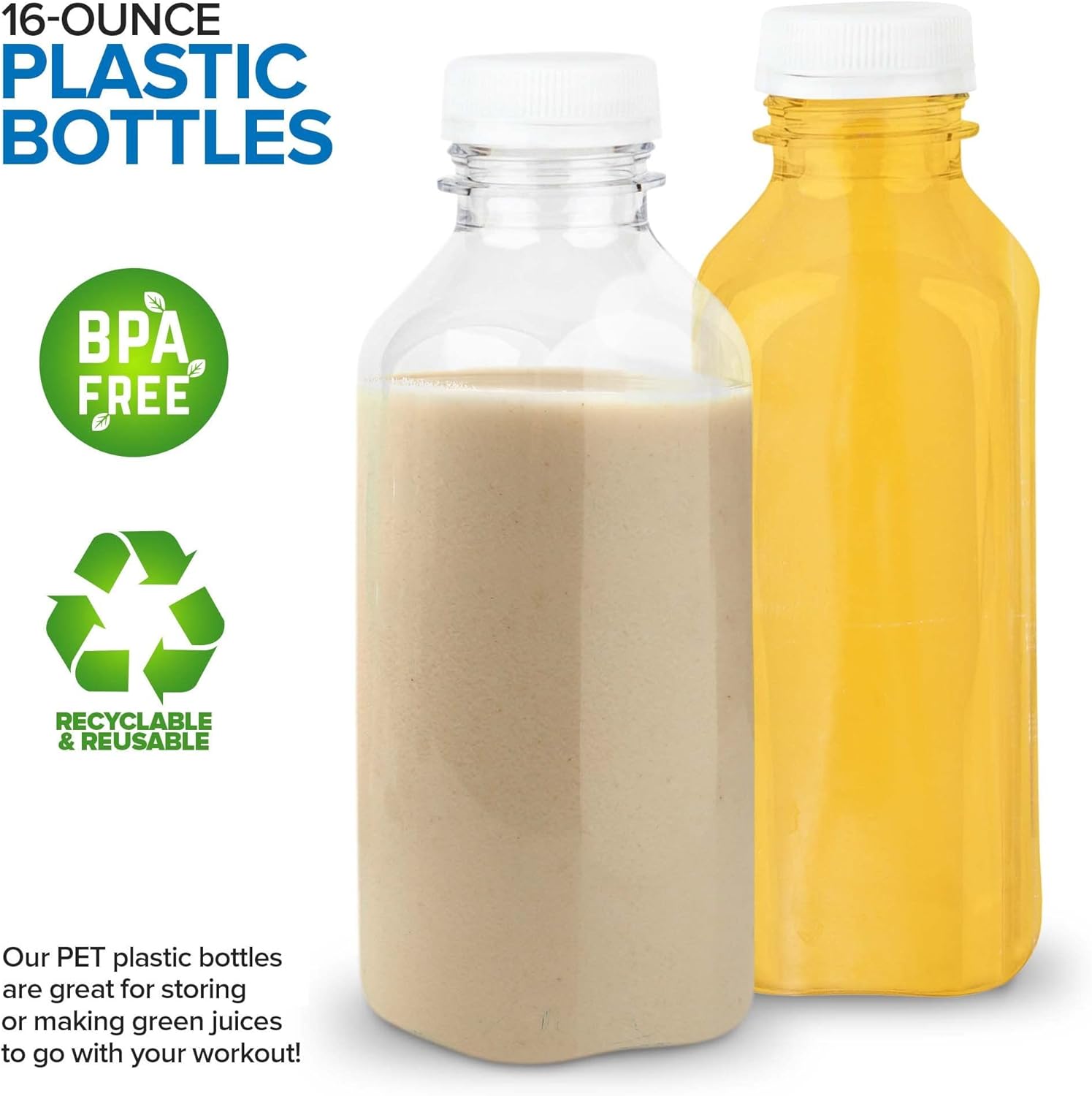 16 oz Clear Plastic Juice Bott - Meal Prep Juice recensie en prijs