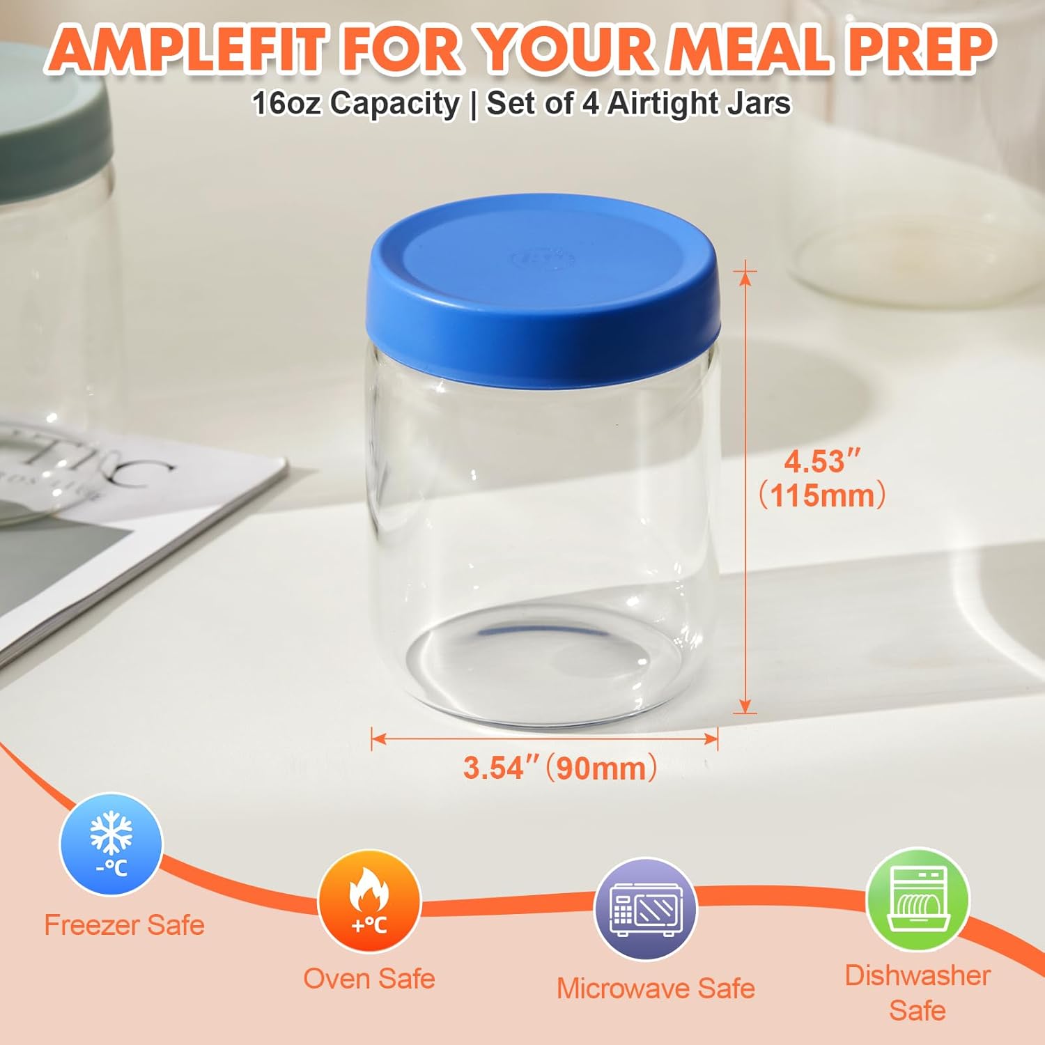Premium 16oz Borosilicate Glas - Meal Prep Freezer recensie en prijs