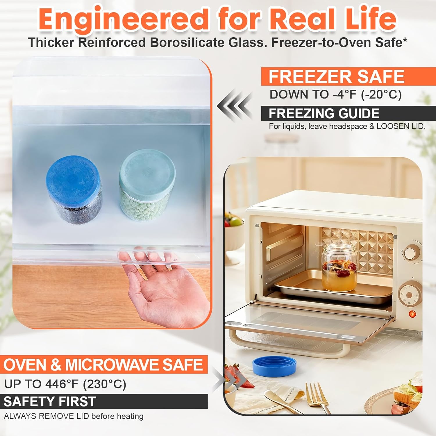 Premium 16oz Borosilicate Glas - Meal Prep Freezer recensie en prijs