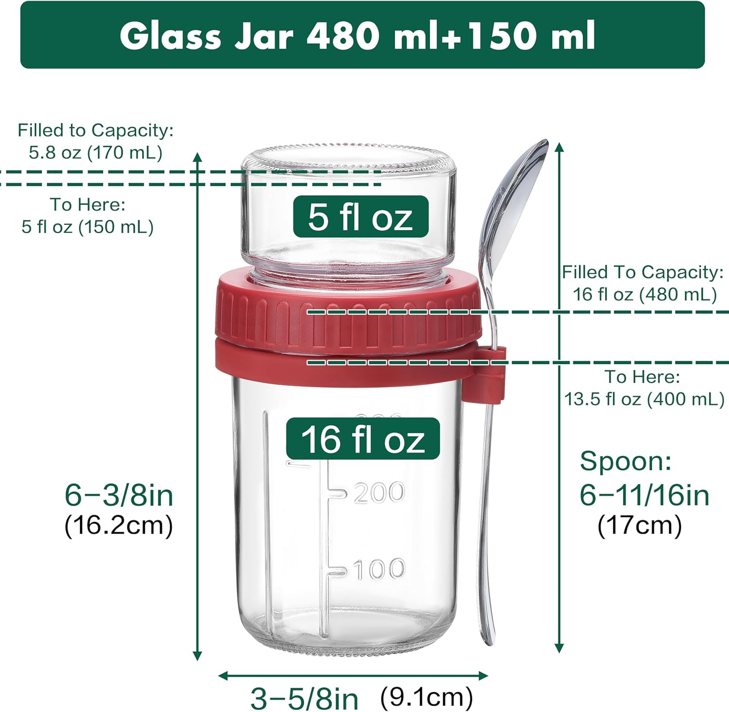 Overnight Oats Containers with - Meal Prep Yogurt Cups recensie en prijs