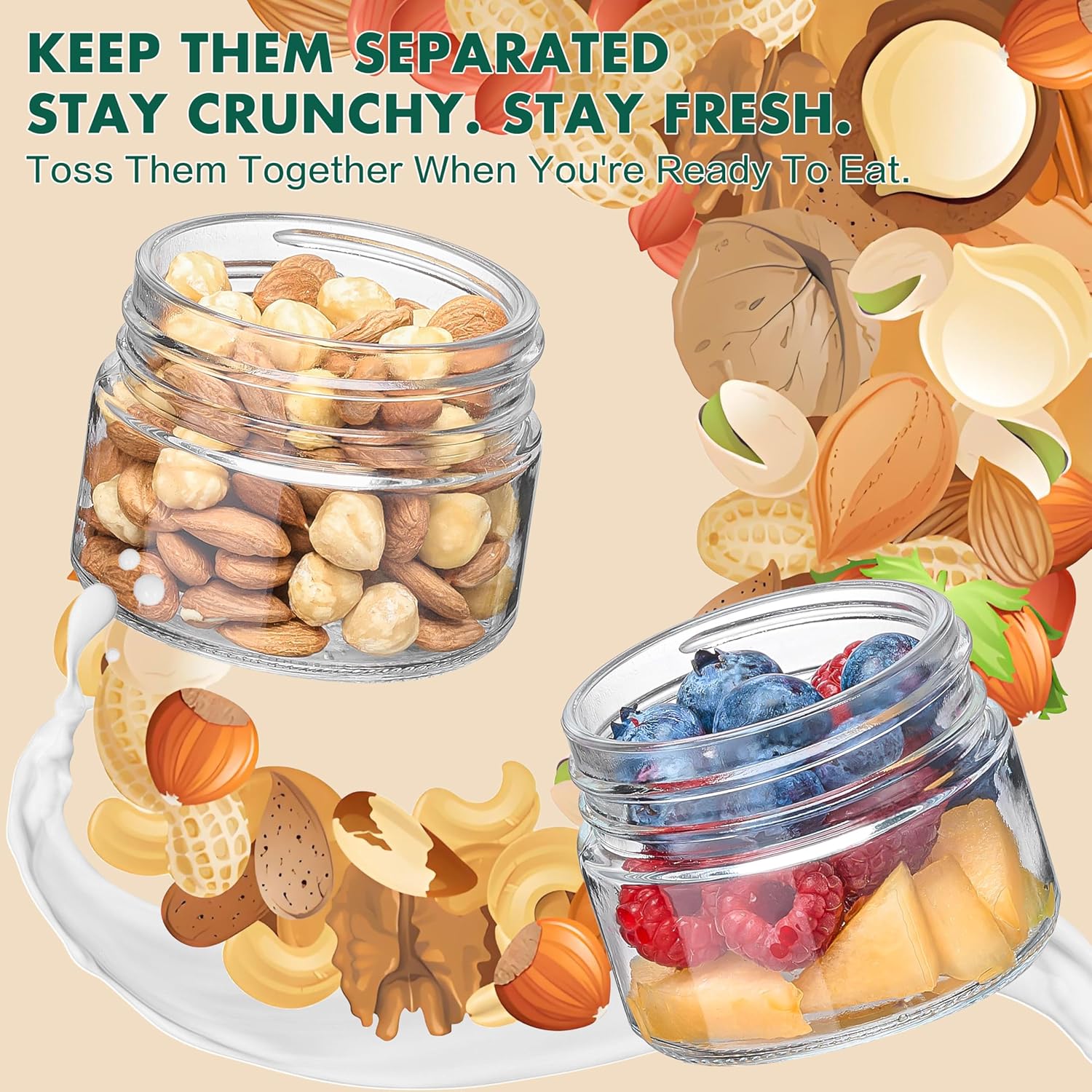 Overnight Oats Containers with - Meal Prep Yogurt Cups recensie en prijs