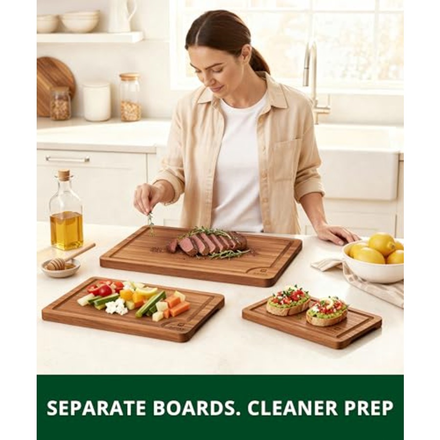 Wooden Cutting Boards for Kitc - Meal Prep Juice recensie en prijs