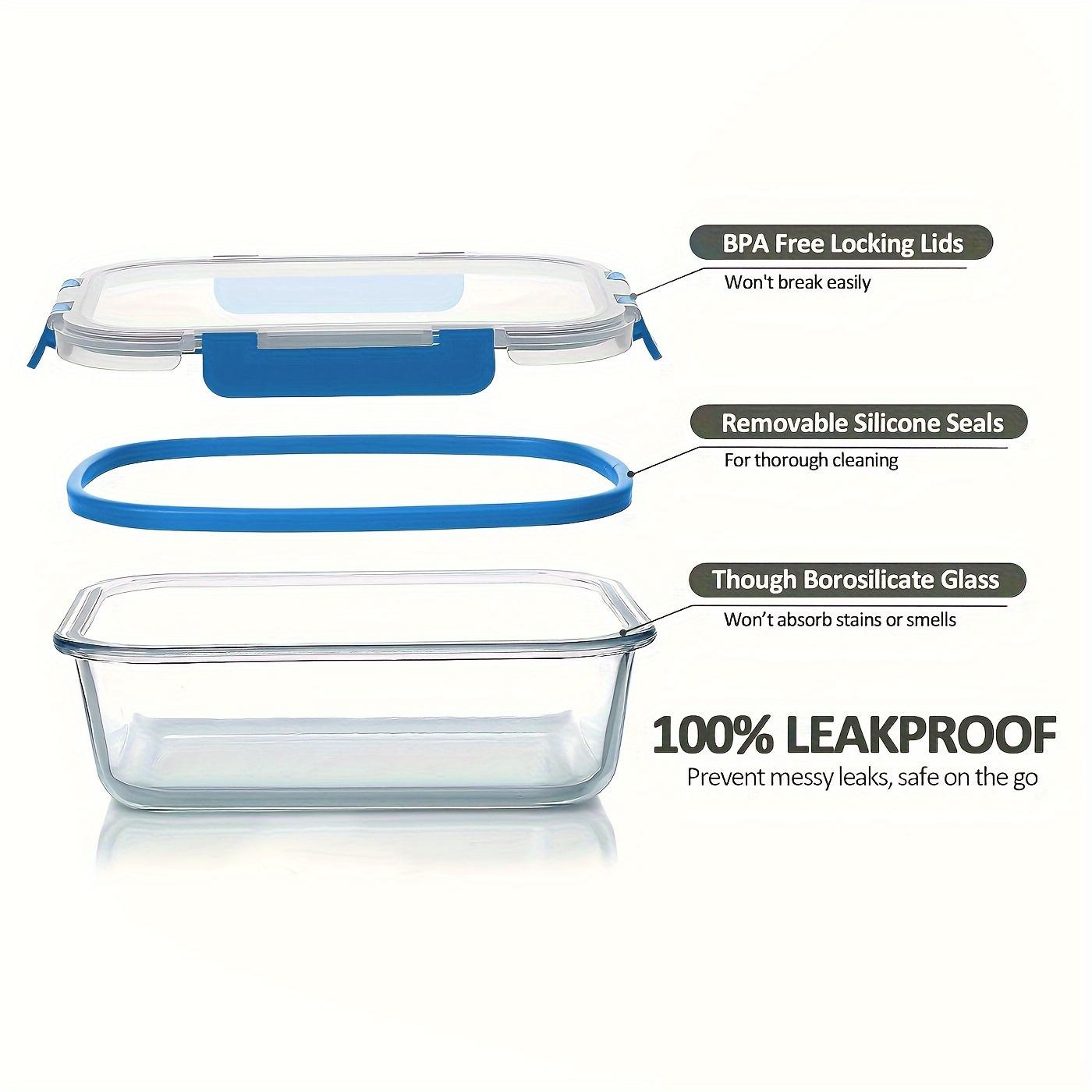 17pcs Glass Food Storage Conta - Meal Prep Glass Containers Oven Safe recensie en prijs