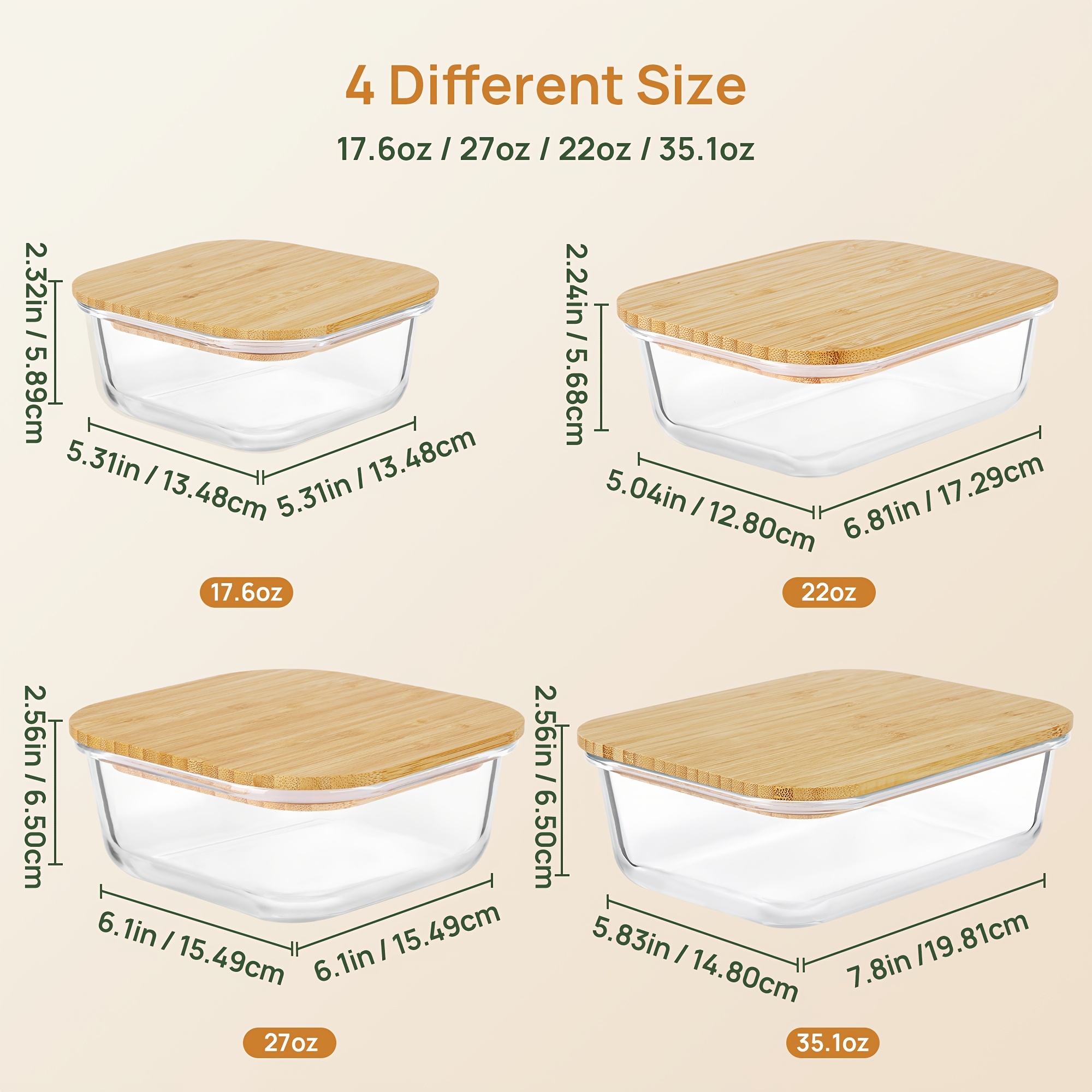 8pcs(4pcs Containers And 4pcs  - Meal Prep Freezer recensie en prijs