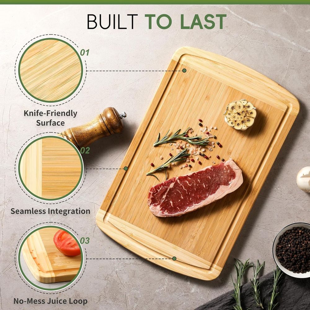 Organic Bamboo Cutting Board S - Meal Prep Juice recensie en prijs