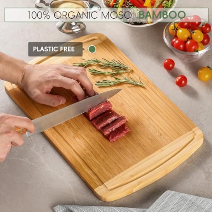 Large Wooden Cutting Board for - Meal Prep Juice recensie en prijs