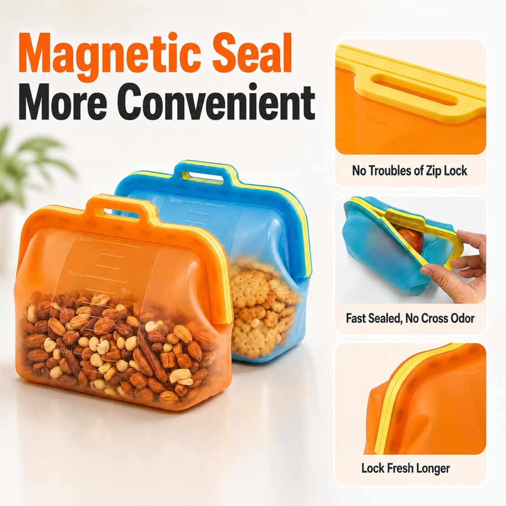 Reusable Silicone Food Storage - Meal Prep Freezer recensie en prijs