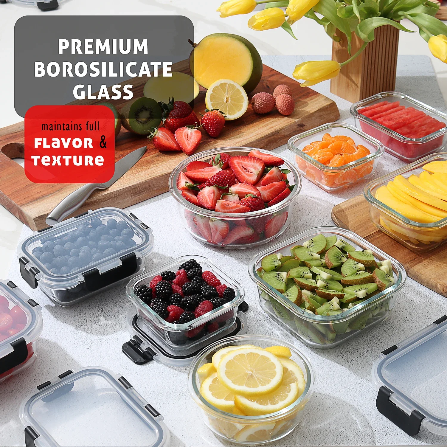 Glass Food Storage Containers  - Meal Prep Freezer recensie en prijs