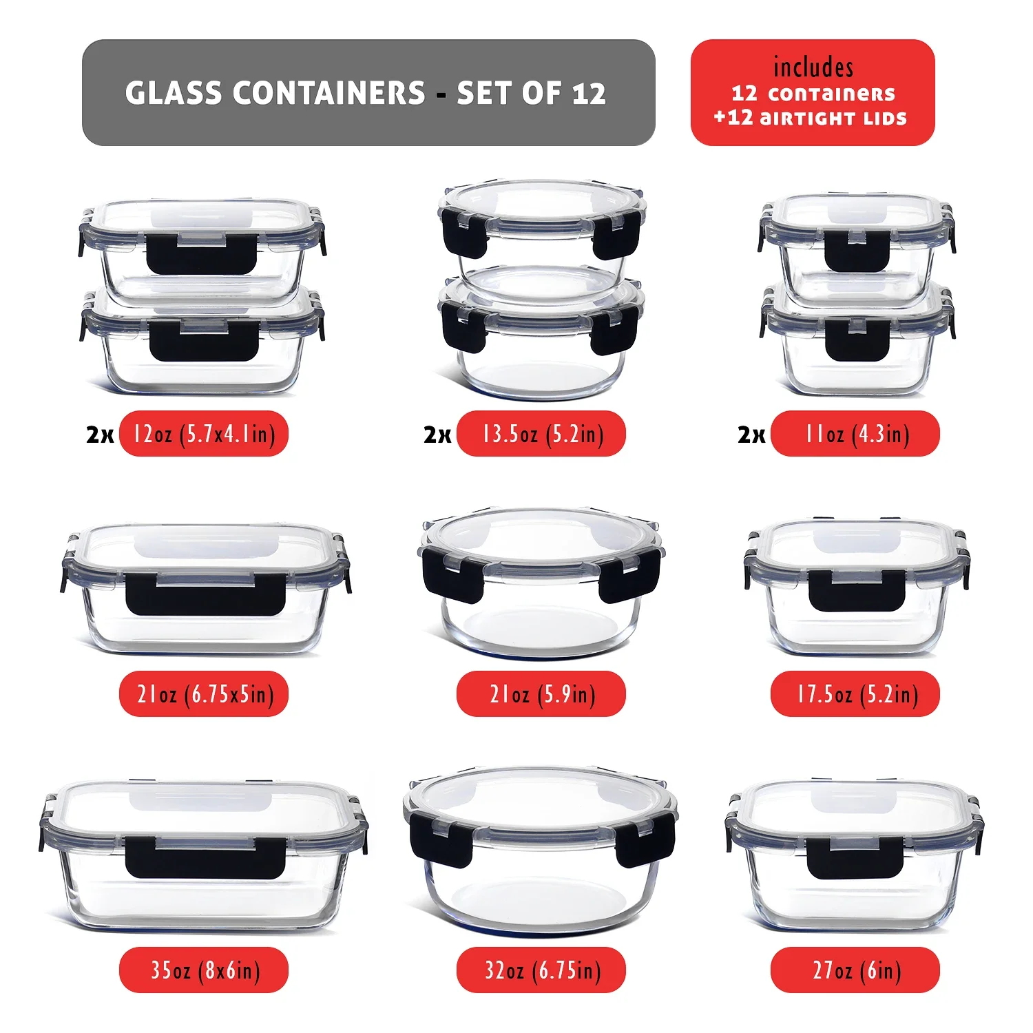 Glass Food Storage Containers  - Meal Prep Freezer recensie en prijs