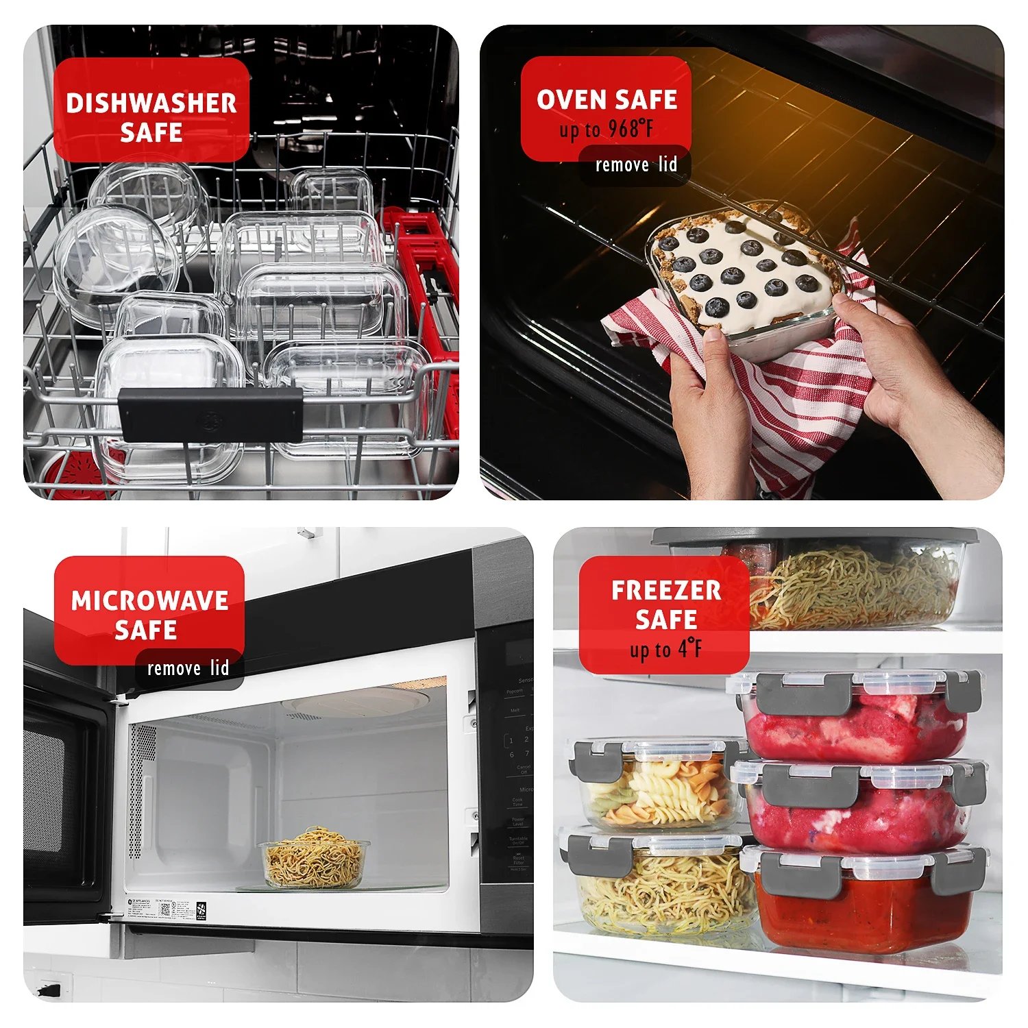 Glass Food Storage Containers  - Meal Prep Freezer recensie en prijs