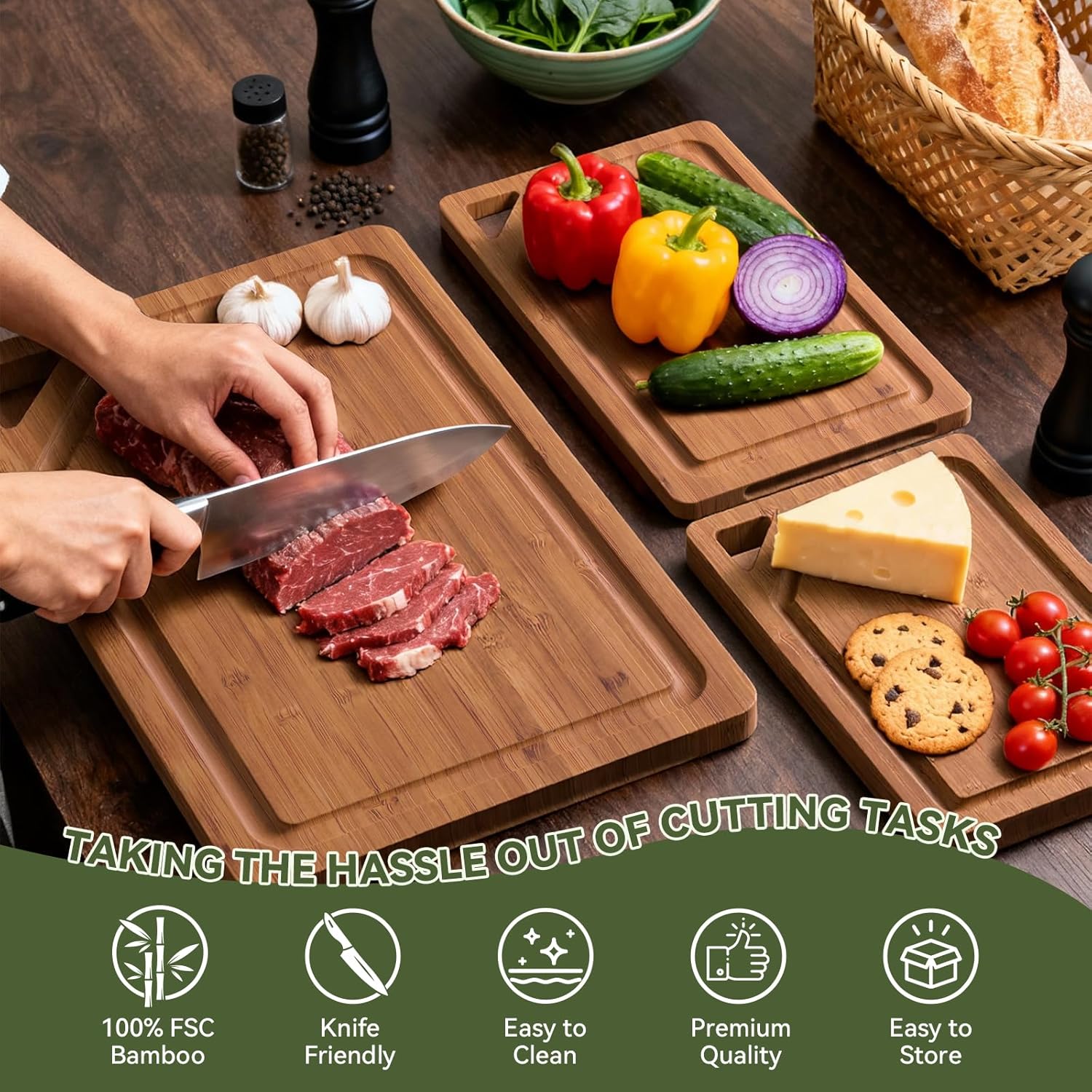 Bamboo Cutting Boards For Kitc - Meal Prep Juice recensie en prijs