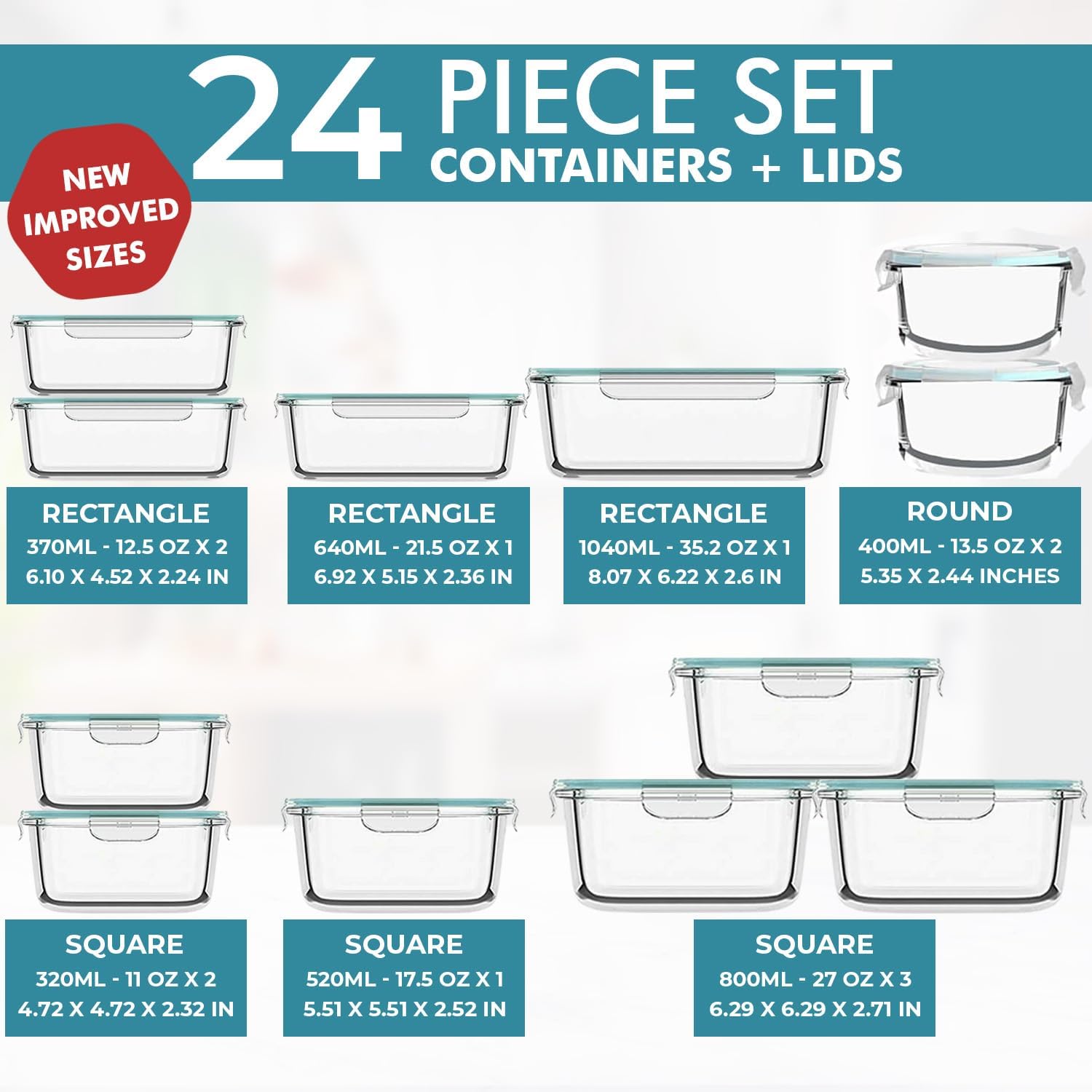 24 Pc Airtight Glass Food Stor - Meal Prep Freezer recensie en prijs