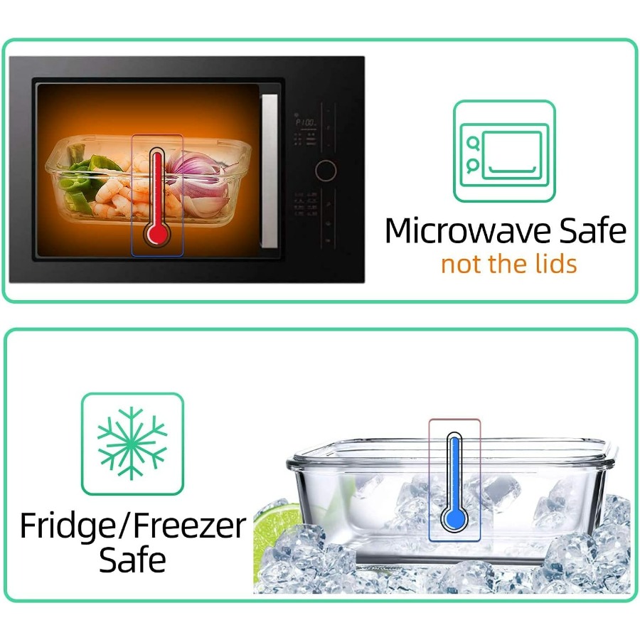 Glass Containers BPA-Free Lock - Meal Prep Freezer recensie en prijs