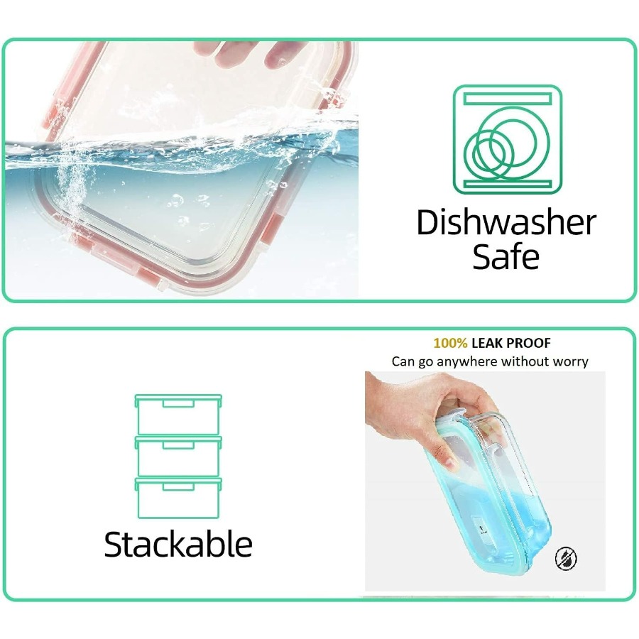 Glass Containers BPA-Free Lock - Meal Prep Freezer recensie en prijs