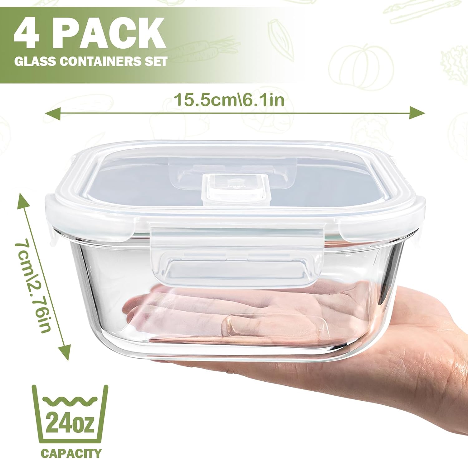 Square Glass Containers with L - Meal Prep Yogurt Cups recensie en prijs