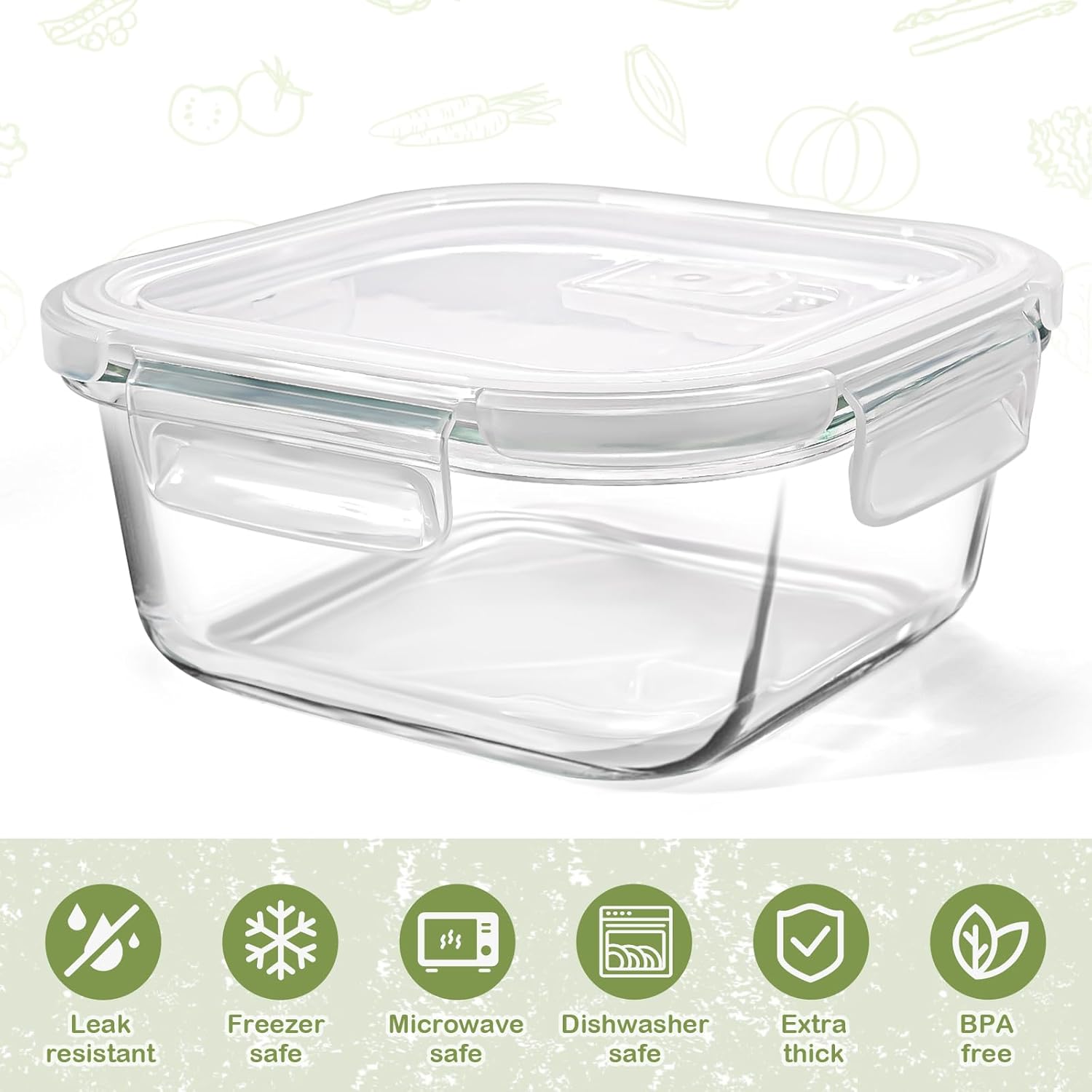 Square Glass Containers with L - Meal Prep Yogurt Cups recensie en prijs