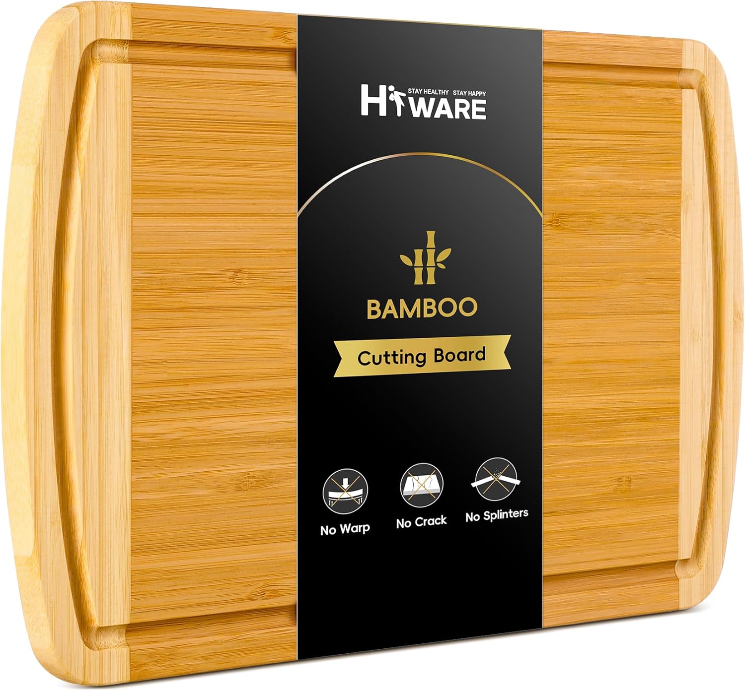 Large Bamboo Cutting Board for - Meal Prep Juice recensie en prijs