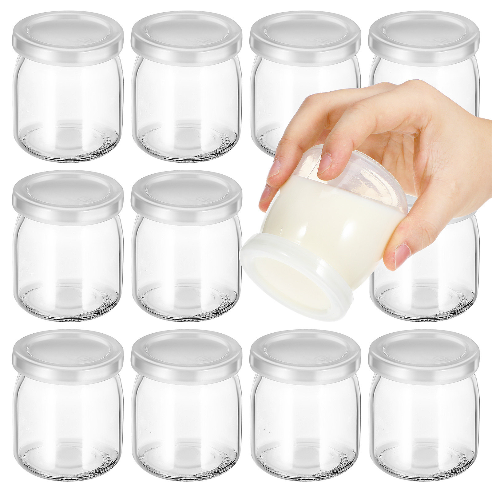 12Pcs Heat Resistant Glass Yog - Meal Prep Yogurt Cups recensie en prijs