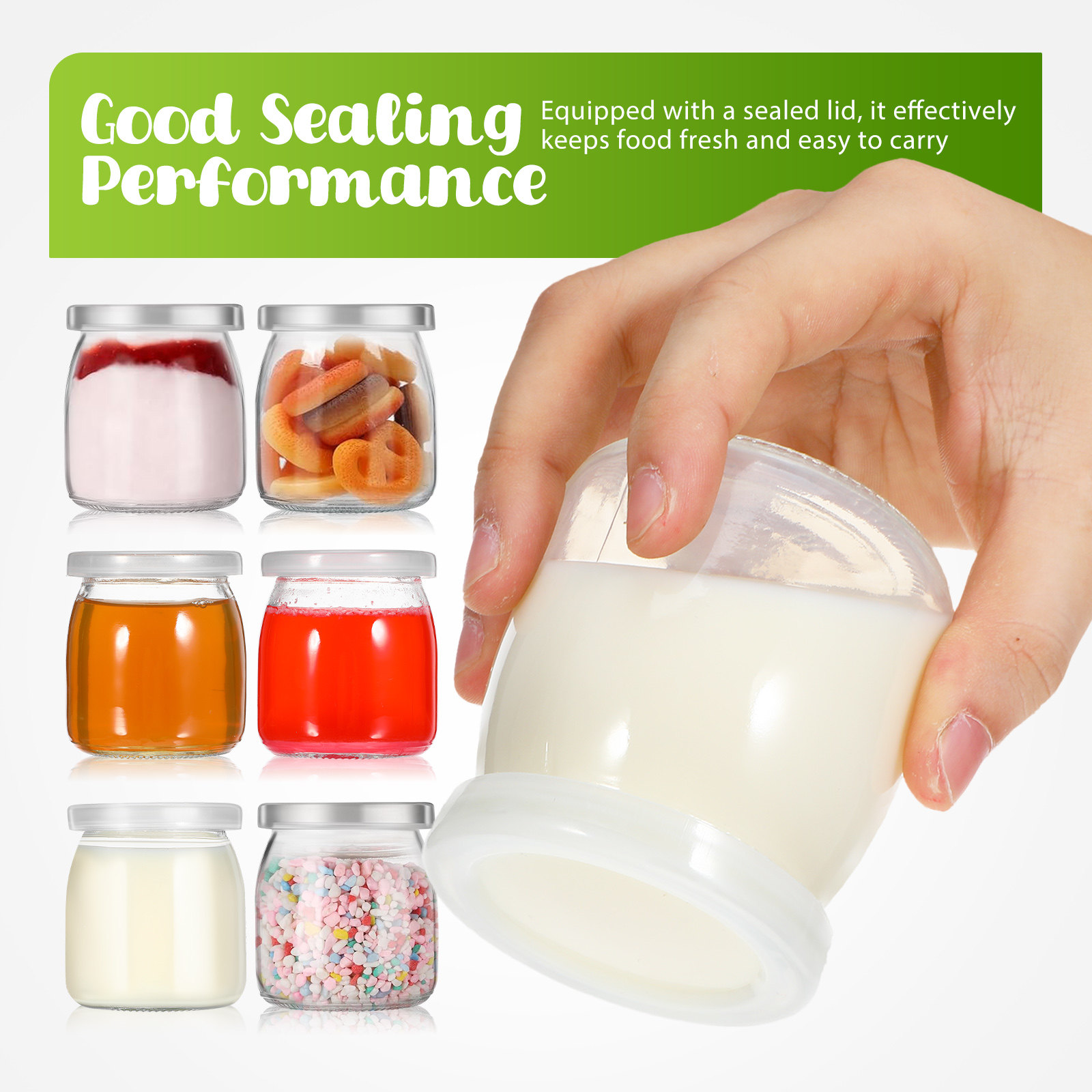 12Pcs Heat Resistant Glass Yog - Meal Prep Yogurt Cups recensie en prijs