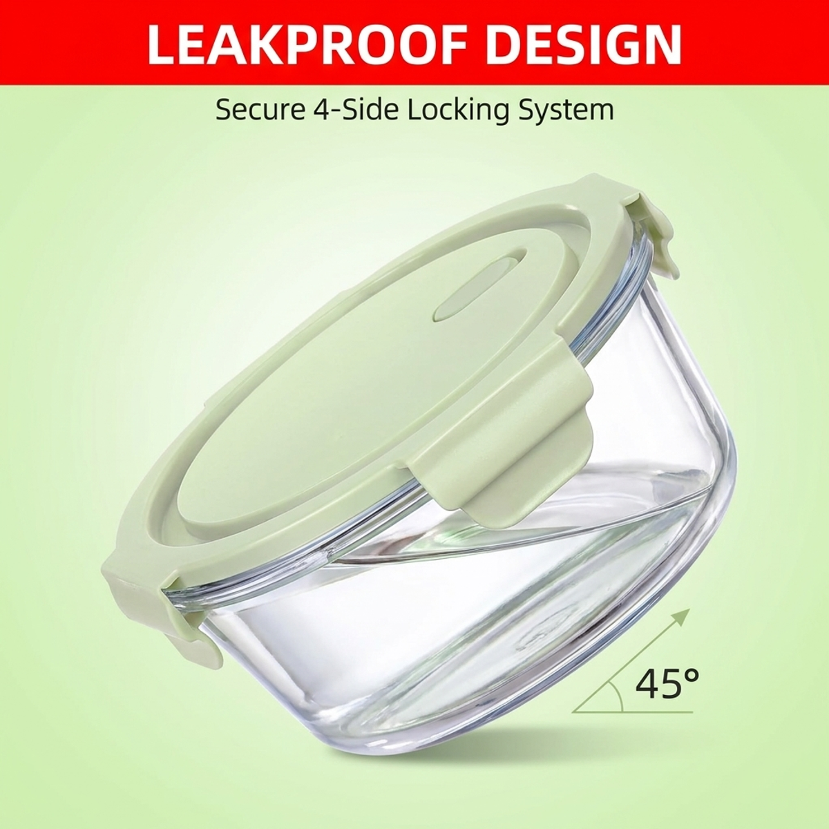 Leakproof Matcha Green Glass L - Meal Prep Glass Containers Oven Safe recensie en prijs
