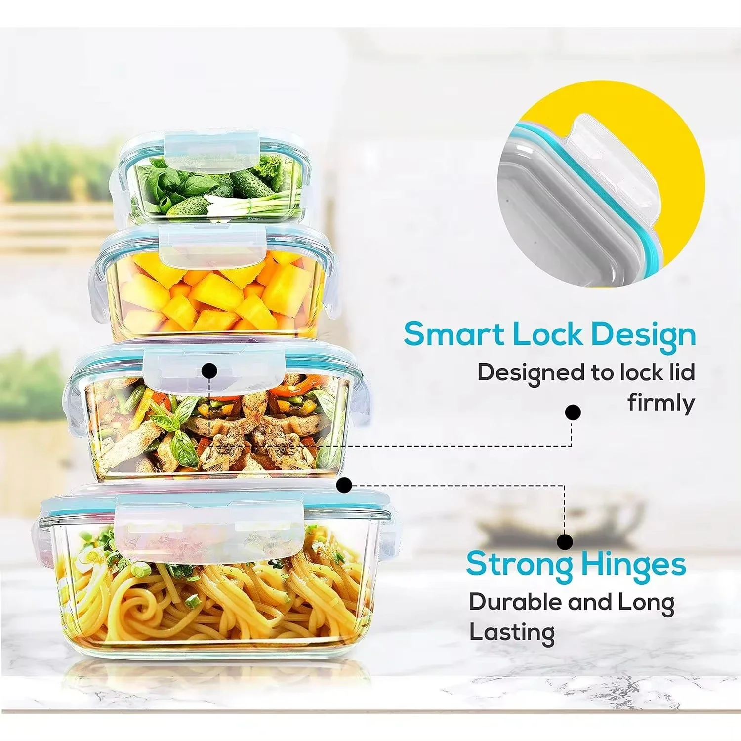 Glass Lunch Box Food Storage C - Meal Prep Glass Containers Oven Safe recensie en prijs
