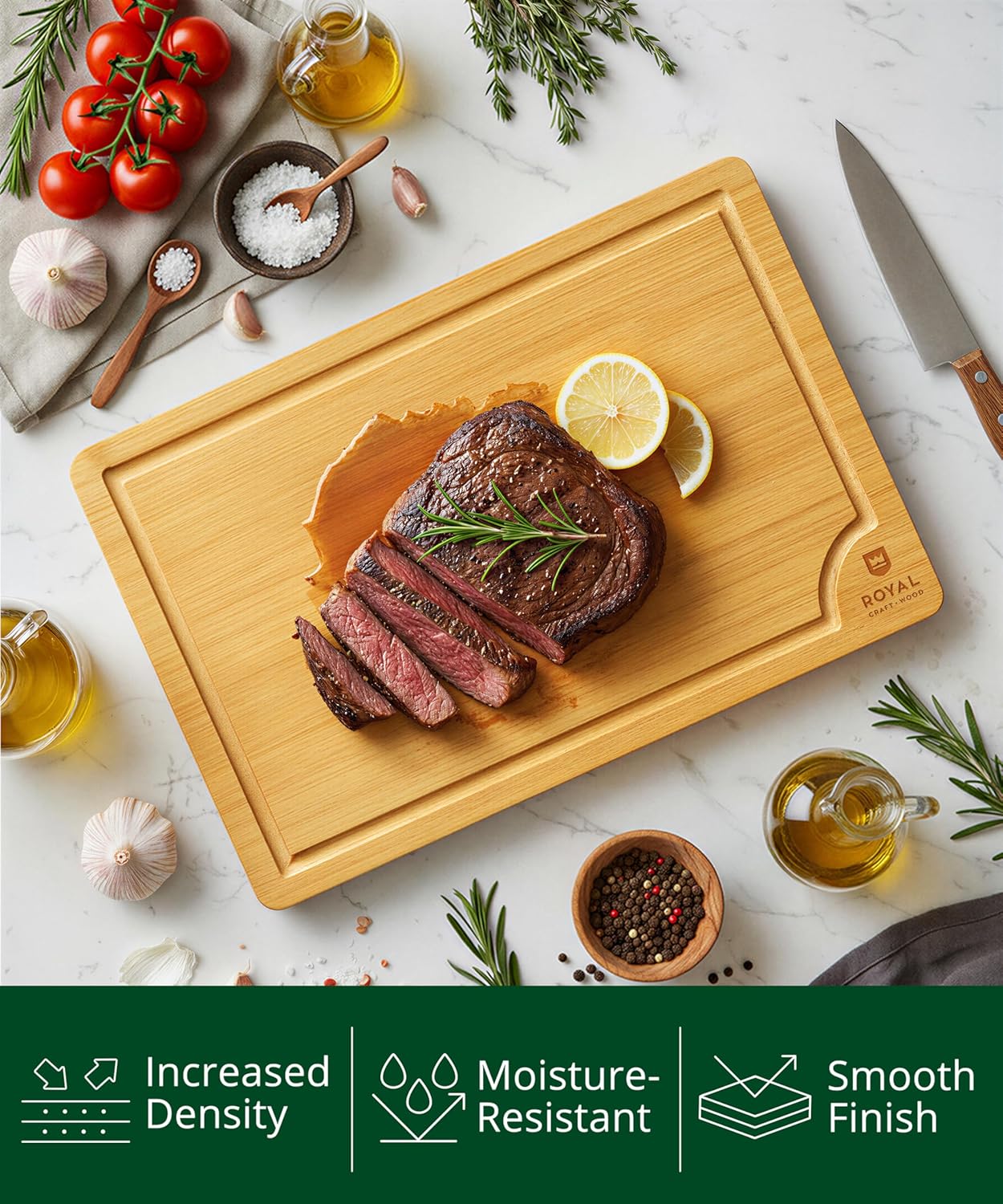 Bamboo Cutting Board for Kitch - Meal Prep Juice recensie en prijs