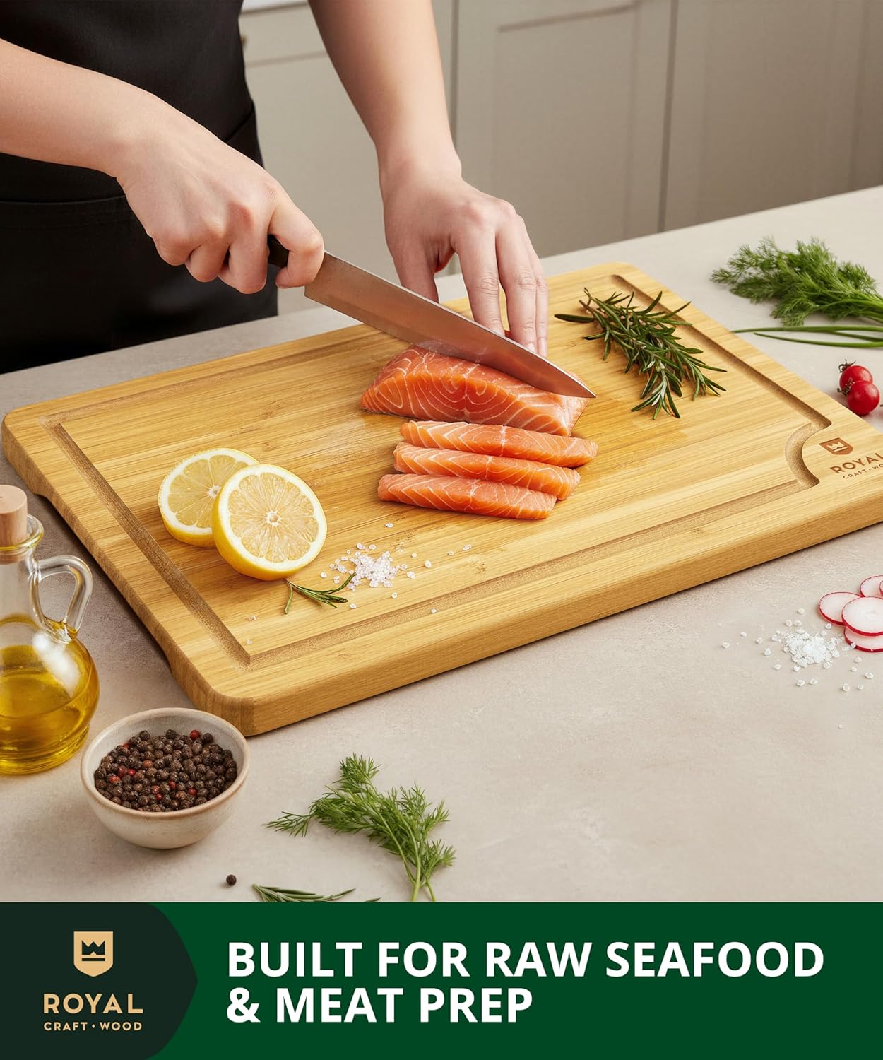 Bamboo Cutting Board for Kitch - Meal Prep Juice recensie en prijs