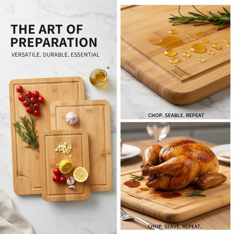 Bamboo Chopping Block Set 3 Pi - Meal Prep Juice recensie en prijs