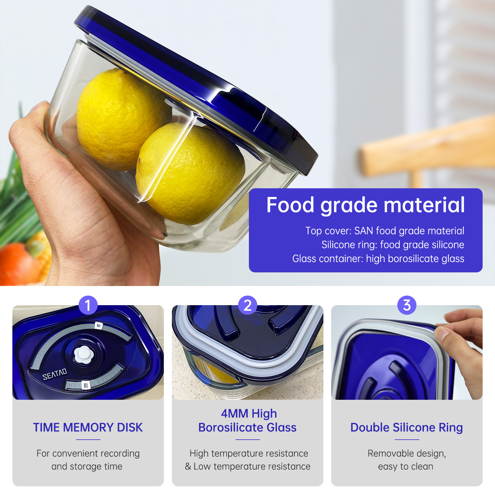 SEATAO Glass Food Storage Cont - Meal Prep Freezer recensie en prijs