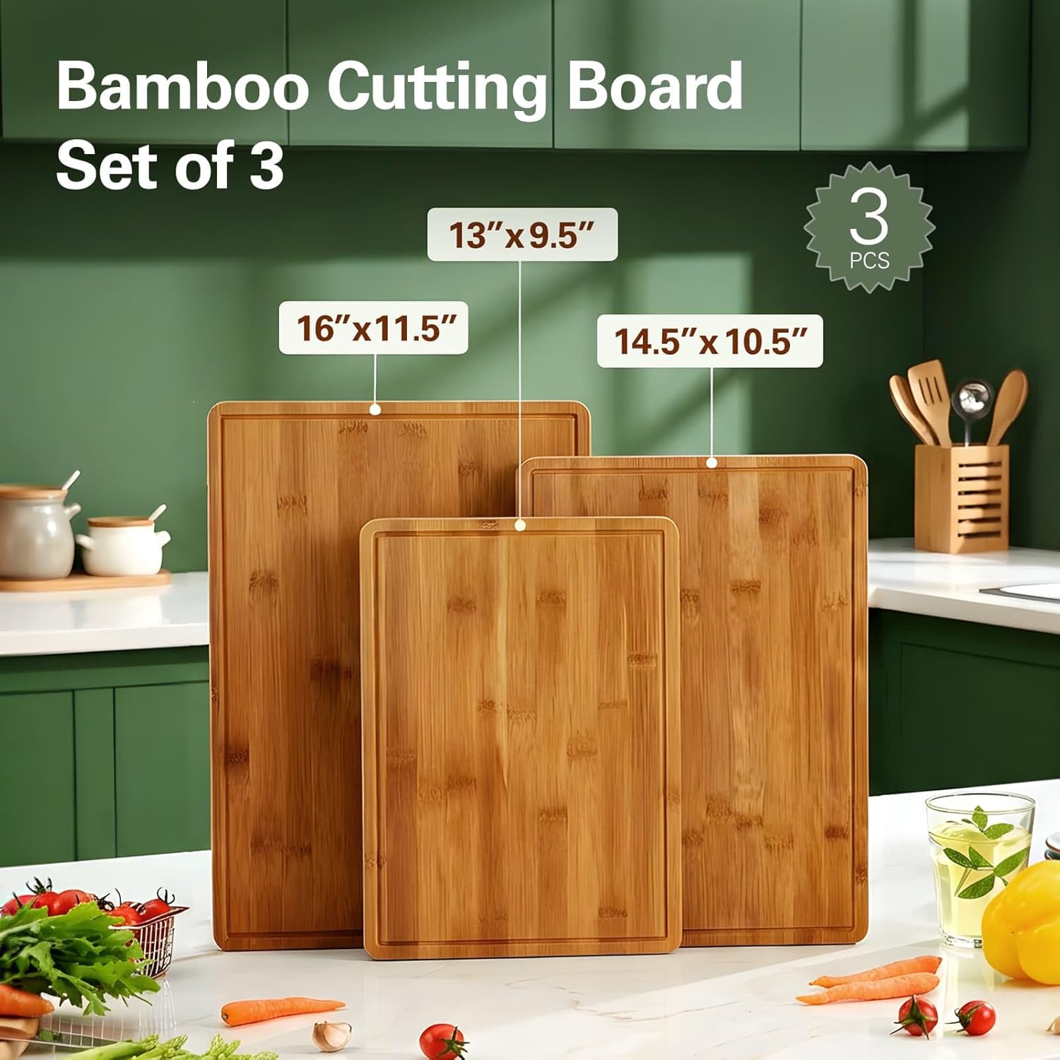 Bamboo Cutting Boards for Kitc - Meal Prep Juice recensie en prijs