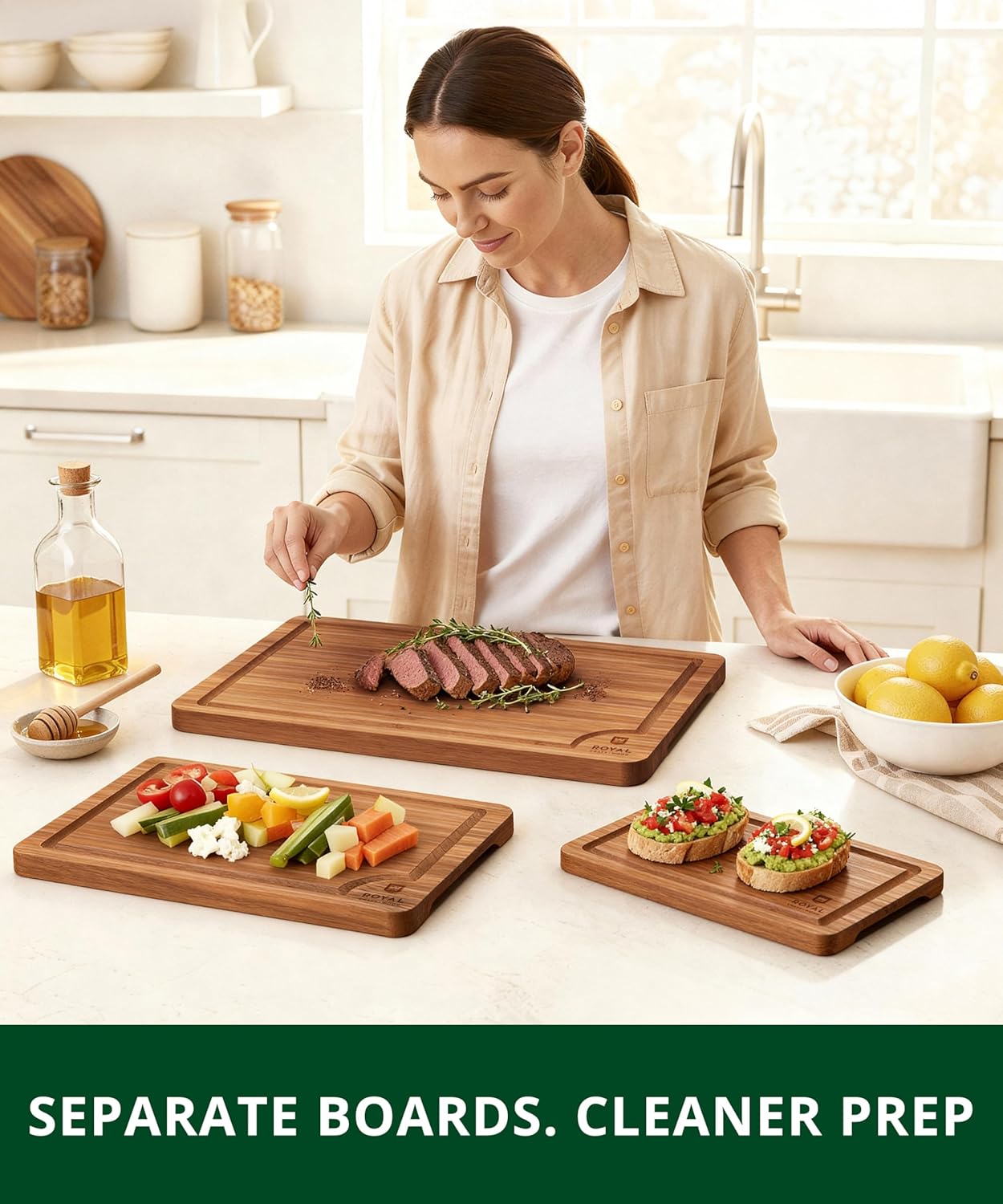 Wooden Cutting Boards for Kitc - Meal Prep Juice recensie en prijs